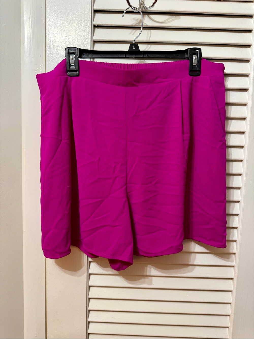Skies Are Blue Fuchsia High Waist Casual Shorts